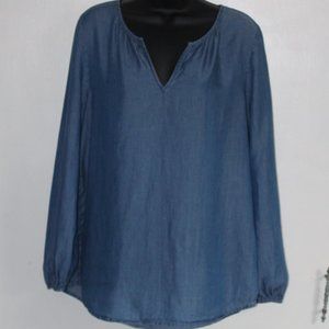 Old Navy Long Sleeve Chambray Blouse